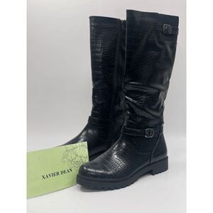 Style & Co Women's Elenorr Buckle Riding Boots - Black Smooth 10M